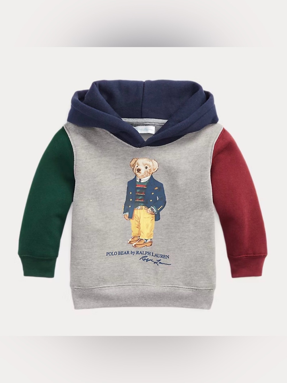 Polo Bear Color-Blocked Fleece Hoodie Kids Size 5